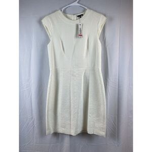 Theory Cream Textured Dress